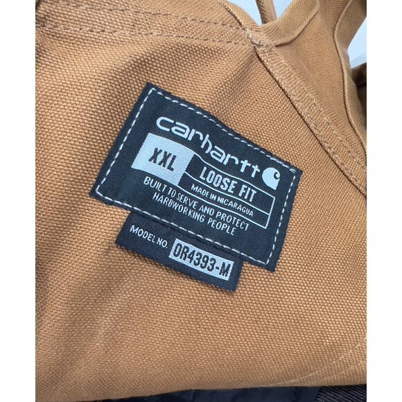 Carhartt Brown Duck Insulared Bib Overall  Men’s Sz. XXL 2XL New OR4393-M - Picture 3 of 10